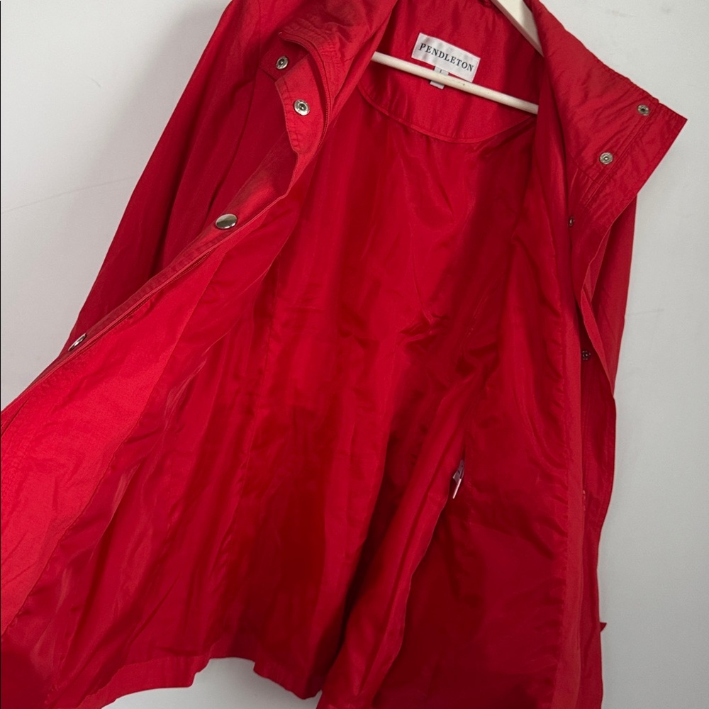 Pendleton Red Utility Anorak Spring Jacket Size L… - image 5